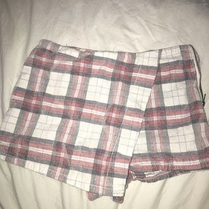 UO plaid envelope skirt